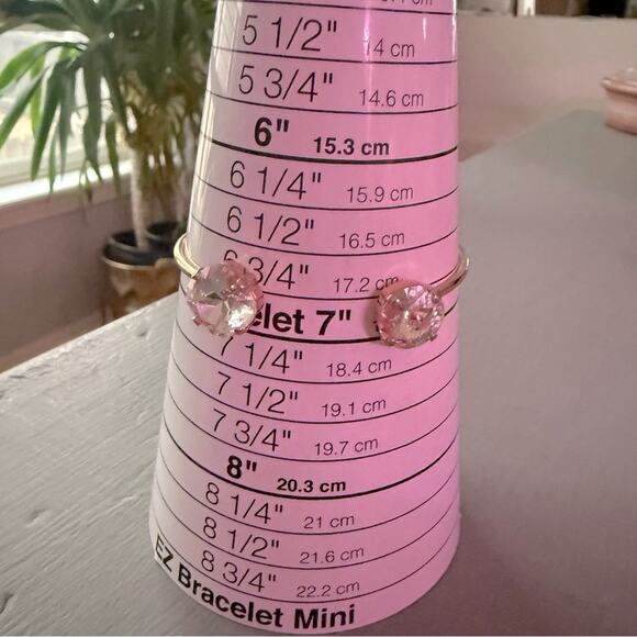 Sabika LIKE Rose Gold Tone Clear Crystal Cuff Bracelet NEW - Picture 5 of 8